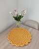 podkładki do kuchni Podkładka okrągła ze sznurka szydełkowa 42cm 3