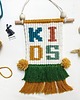 makramy Makrama napis KIDS, LOVE, HOME, 2