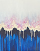obrazy Obraz ręcznie malowany granatowy 60x120 cm 1