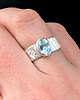 pierścionki srebrne Pierścionek light blue topaz 3