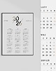 plakaty Plakat Zestaw 3 kalendarzy 2026, nowoczesne, minimalistyczne, stylowe, 3x30x4... 1
