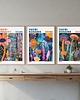 plakaty ZESTAW 3 plakatów Yayoi Kusama abstrakcja kwiaty 1