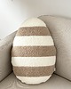 ozdoby wielkanocne Poduszka Jajko Pisanka W Paski Boucle Ecru Beżowa 3