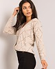 swetry damskie Beżowy sweter rozpinany Elisabete 2