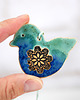 ozdoby wielkanocne Turkusowe sikorki - ceramiczne ozdoby wielkanocne 2