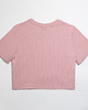 t-shirt damskie Krótki prążkowany t-shirt LILA - Pink 2