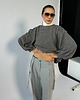 bluza bez kaptura damska Bawełniana bluza Enjoyable steel grey boucle 7