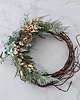 wianki bożonarodzeniowe Asymetryczny rustykalny wianek na drzwi (26cm) 3