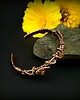 bransoletki wire wrapping Bransoleta mankietowa z bursztynem 7