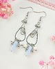 kolczyki z kamieniami Kolczyki Chalcedon i Jadeit stal chirurgiczna handmade wirewrapping 2