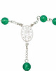 komunia - pozostałe Ręcznie robiony, zielony różaniec, srebro 925, naturalny malachit (6mm) 4