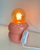 lampy stołowe Lampa ceramiczna stołowa, różowa, nakrapiana 3