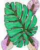plakaty 8. MONSTERA - rysunek, plakat. 1