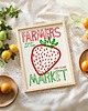 plakaty Grafika z truskawką i napisem FARMERS MARKET 1