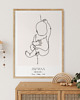 obrazy i plakaty do pokoju dziecięcego Metryczka, Plakat Line Art dla dziecka, Plakat z imieniem, chrzciny plakat 2