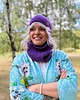 szale damskie Bawełniany mały komin Fiolet 4