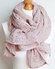 szale damskie DUŻY szal lniany damski PUDROWY, lniany szal 4