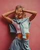 szorty damskie Szorty FLOWY Dusty Blue 4