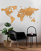 Ozdoby na ścianę Drewniana Mapa Świata 150x70x06 cm Granice 9