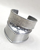 bransoletki - inne Masywna bransoleta typu cuff z cyny Vintage lata 70/80 7