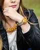 bransoletki na sznurku Bransoletka w stylu boho z bursztynu bałtyckiego 1