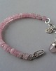 bransoletki srebrne -różowe kwarce- 5