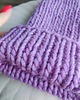 czapki damskie Wełniana czapka na drutach WOOLLY liliowa 6