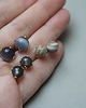 kolczyki z kamieniami Dots - Kocie oko grey /alloys collection/ - sztyfty 2