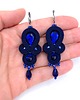 kolczyki soutache Anya kolczyki sutasz romantyczne małe lekkie granatowe 1