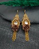 kolczyki soutache Kolczyki sutasz złote wieczorowe błyszczące z cyrkoniami Joy 2