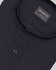koszule męskie Lniana koszula lentane ze stójką 00478 długi rękaw granatowy slim fit 1