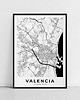 plakaty Plakat Walencja mapa 1