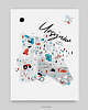 plakaty Warszawa Mapa Ursynów plakat 50x70 cm 2