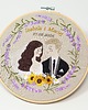 Ślub - inne Personalizowana pamiątka ślubna, haft ślubny/ rocznicowy w tamborku23 cm 3
