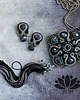 kolczyki soutache Petrol - kolczyki sutasz 2