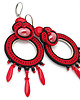kolczyki soutache Czerwono - czarne kolczyki 3