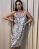 sukienki midi damskie Cekinowa sukienka na ramiączka Argento 4