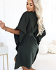 sukienki midi damskie 287-46 SOFIA Kobieca sukienka typu motyl z wiązaniem w pasie - ciemny khaki 3