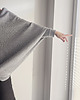bluza bez kaptura damska Bluza oversize długi Nietoperz jasnoszary melanż pikowany 4