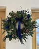 wianki bożonarodzeniowe Duży naturalny świąteczny wianek szafir 3