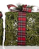 dekoracje świąteczne Dekoracja LED - 3 szt. 30x27, 25x22, 12x16 cm pudełek z czerwoną kraciastą ws 2