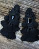kolczyki soutache Czarne kolczyki soutache z chwostami 2