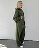 komplety damskie Aba komplet oversized kangurka i szerokie spodnie wide leg  Khaki 1