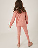 legginsy i getry dla dziewczynki Dziewczęce legginsy - różowa bawełna 1