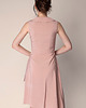 sukienki midi damskie Dusty pink dress - lekka asymetryczna sukienka zgaszony róż 2