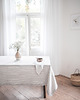 obrusy i serwetki Lniany obrus z listwą heavy linen GRAY STRIPES 5