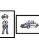 obrazy i plakaty do pokoju dziecięcego POLICJANT I RADIOWÓZ - 2 x plakat dla dzieci 4