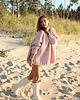 swetry damskie  Sweter handmade oversize  z wełną  pudrowy róż 2