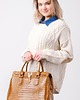 torebki do ręki Torba skórzana Shopper - kolor rudy - mieści format A4 (7140 ) 6