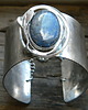 bransoletki wire wrapping Lapis lazuli z listkiem     - BRANSOLETA MANKIET - CUFF 3